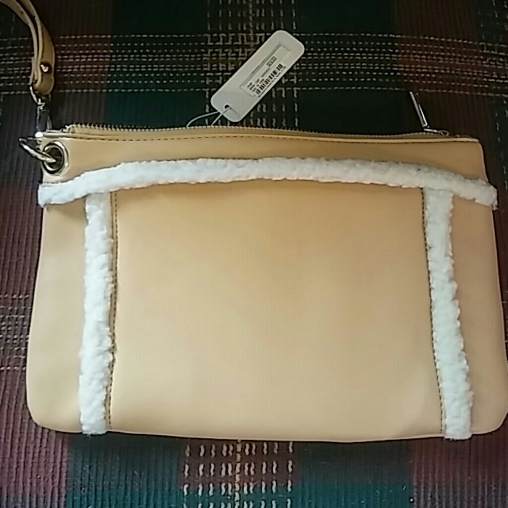 Cream clutch purse NWT
